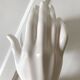 Ceramic and opaline women's hand wall light, 1970s