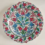 Empty pocket decorated with red and blue flowers