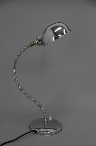 Lampe de table avec abat-jour flexible, années 1940