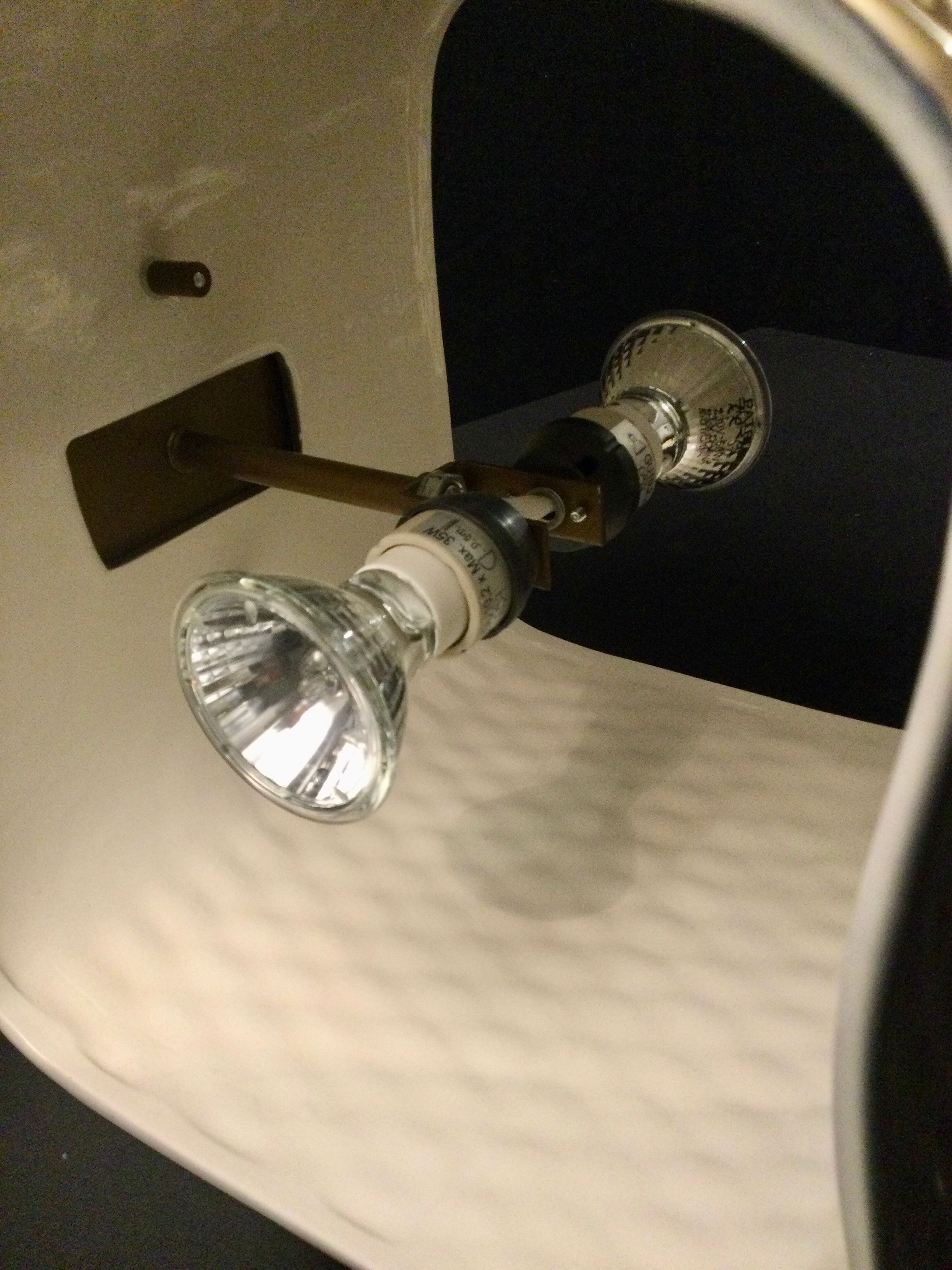 Golden ceramic cube wall light