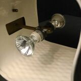 Golden ceramic cube wall light