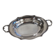 Serving dish in silver metal
