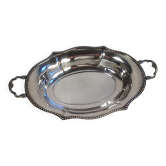 Serving dish in silver metal