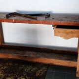 Old workbench large solid wood to restore