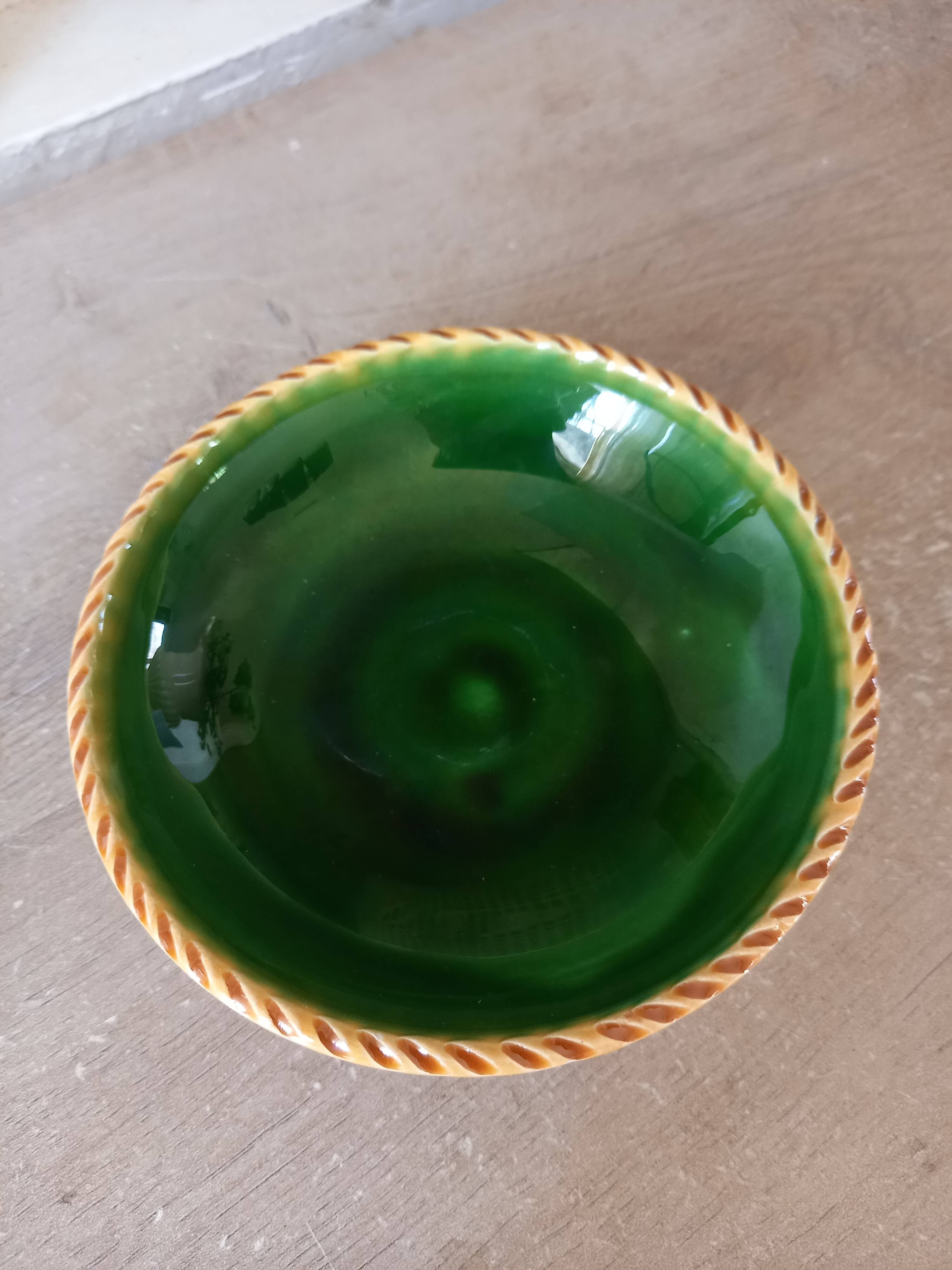 Modernist bowl by Charlotte Corbin in Paris, vintage ceramic from the 1950s.