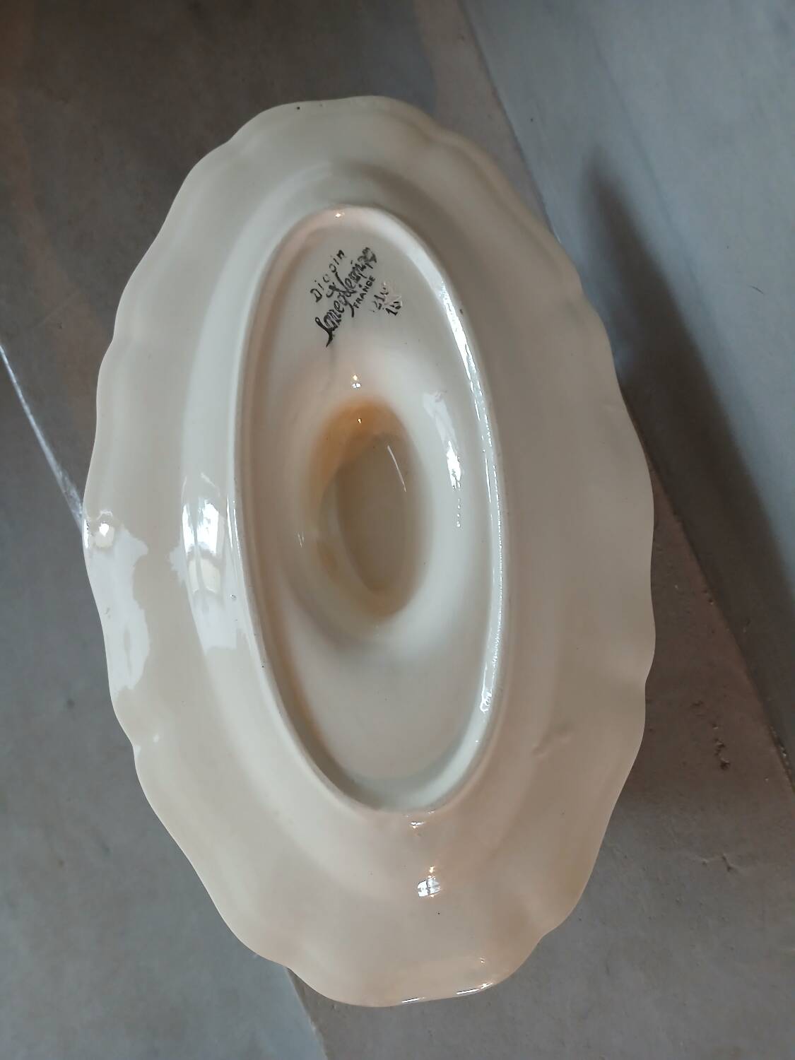 Antique sauce boat from Digoin and Sarreguemines