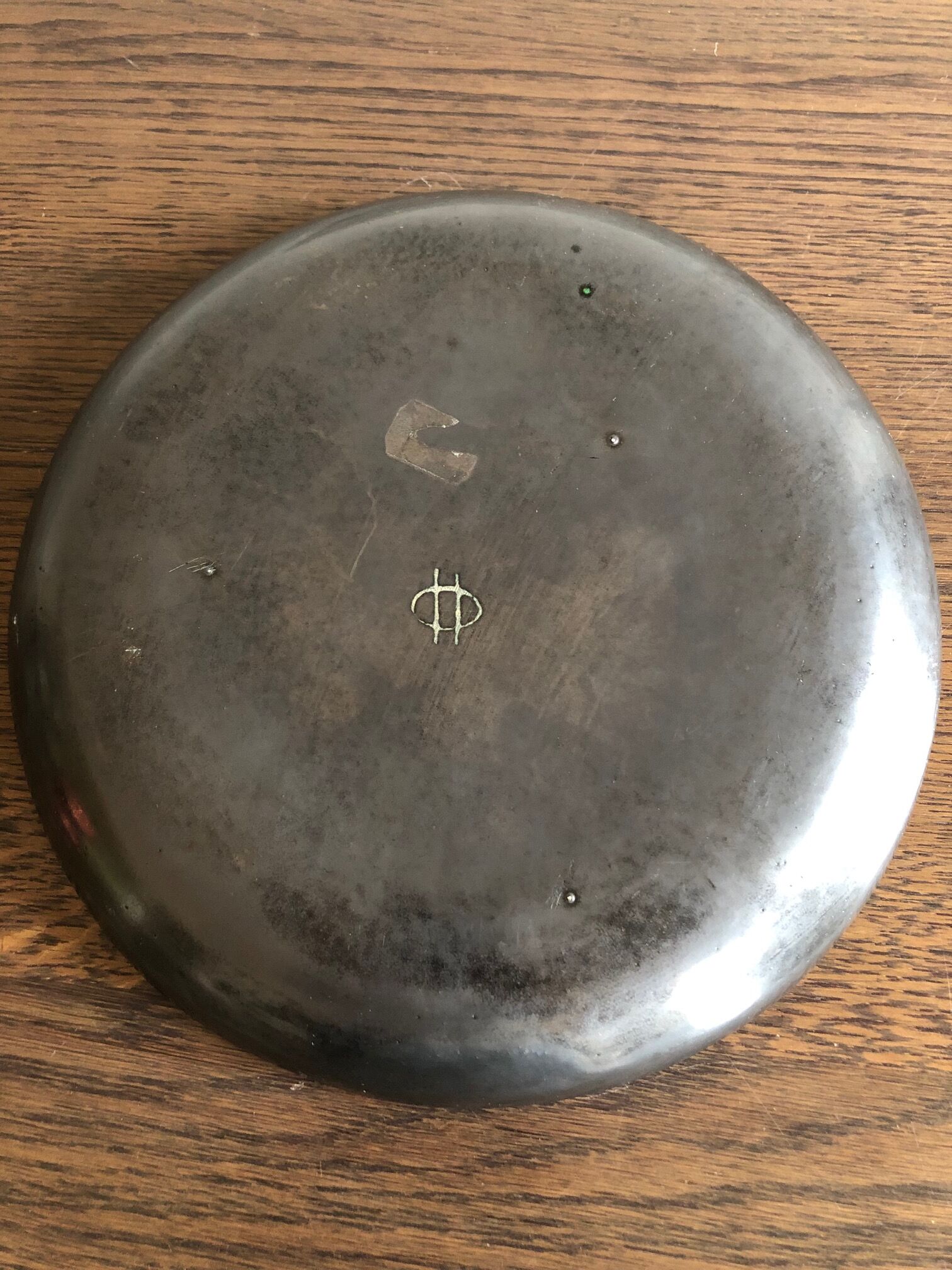 Jean Payen's earthenware dish (1928-2012) with stylized bird décor, 1957, very rare