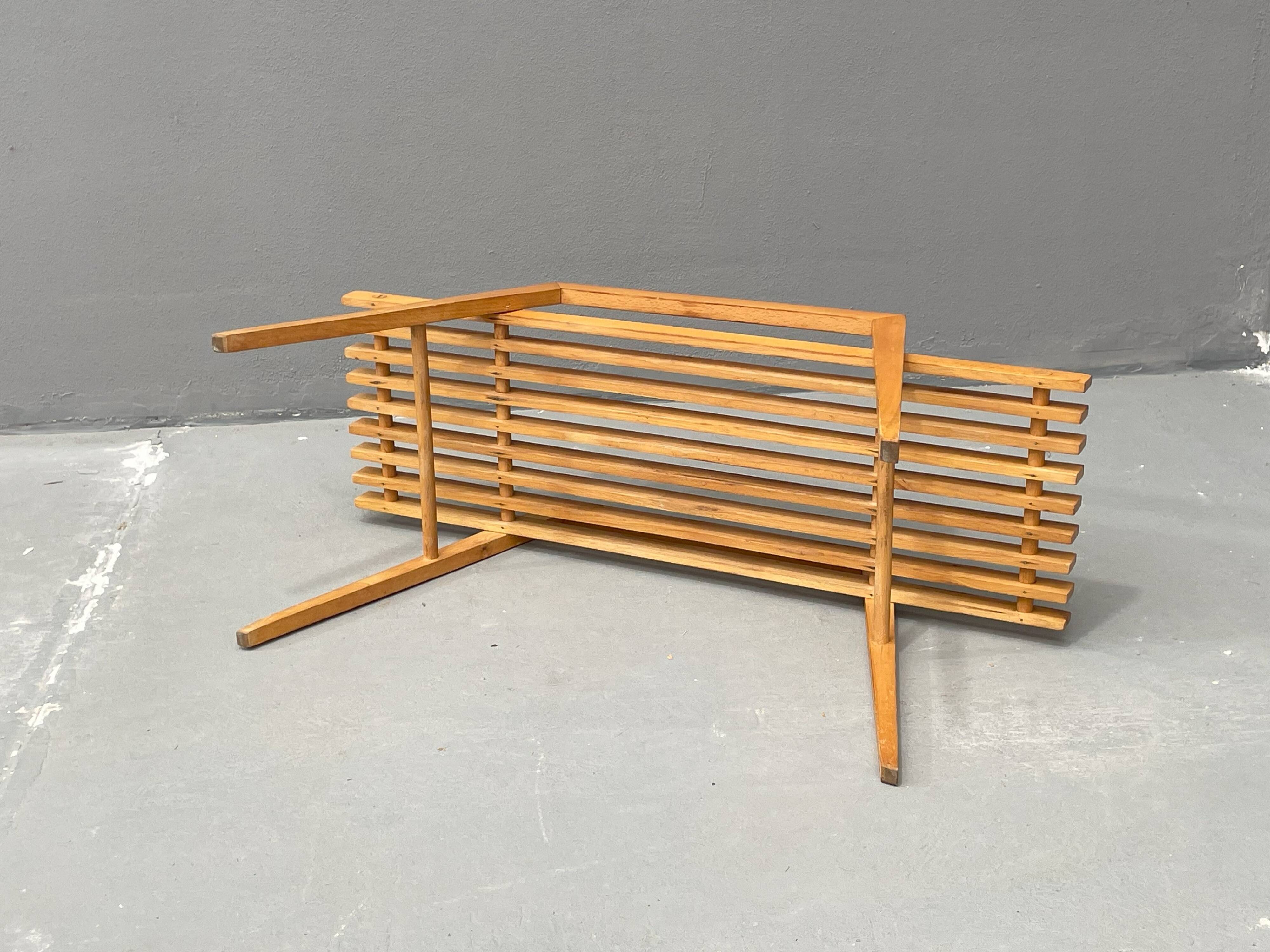 Beech Flower Stand by ÚLUV, Mid-Century, 1970s Czechoslovakia