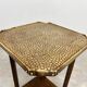 Table d'appoint Jugendstil avec plateau en laiton martelé