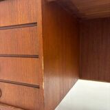 Vintage teak desk: double-sided