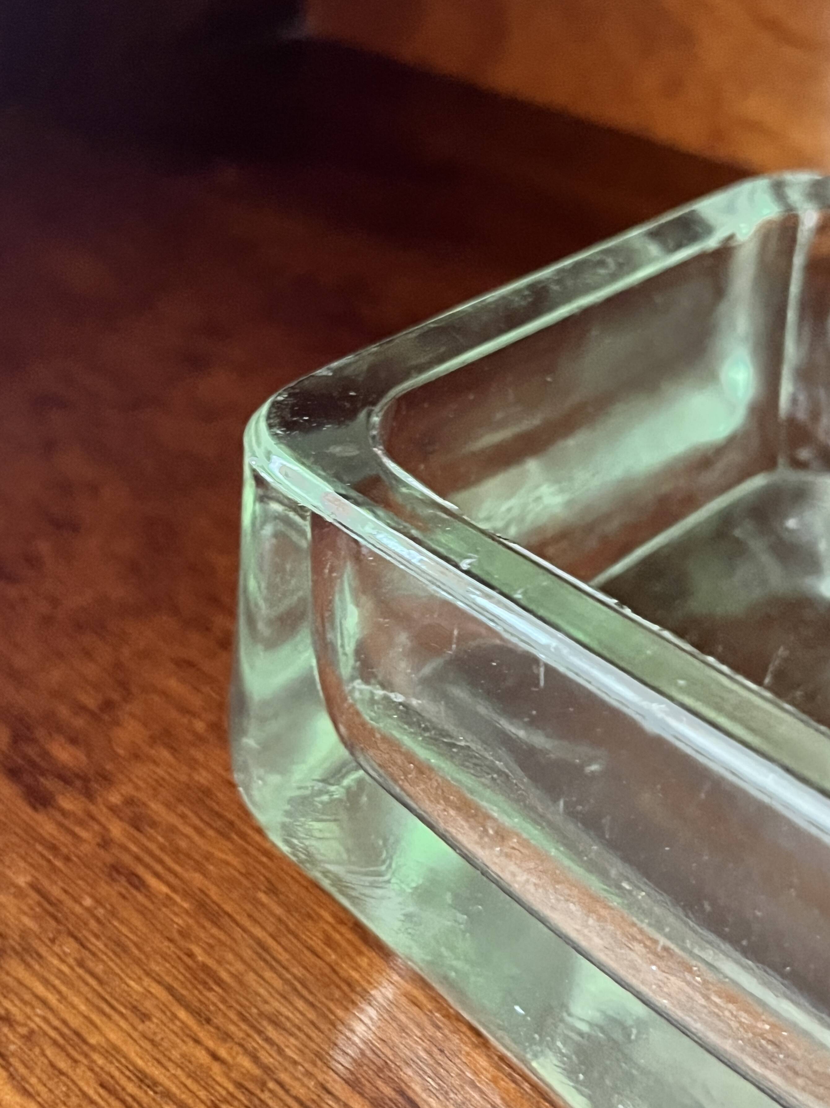 Bauhaus glass ashtray/pocket tray, Lumax design 1970