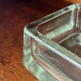 Vide poche, cendrier Bauhaus en verre Lumax, 1970