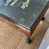 Carved wooden coffee table, Chinese craftsmanship.