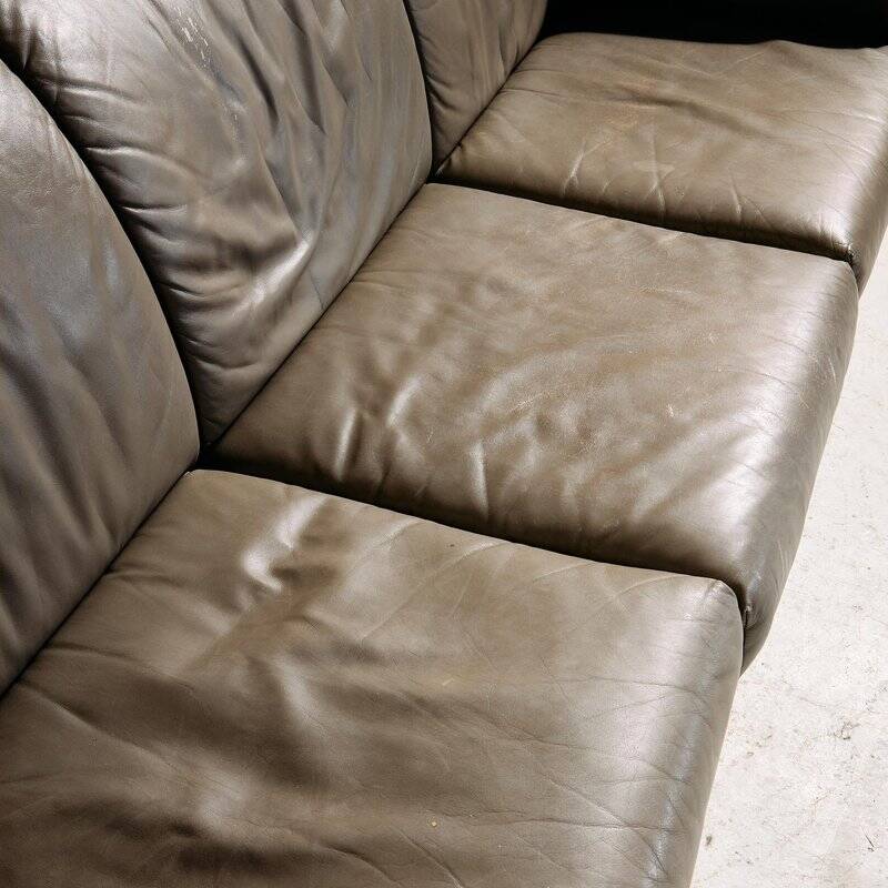 Aura Leather Sofa Set by Paolo Piva for Wittmann, 1980s, Set of 3