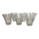 Set de 6 verres shot tulipe à côtes plates néo classique 1950
