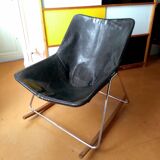 G1 leather armchair, rocker. Pierre Guariche