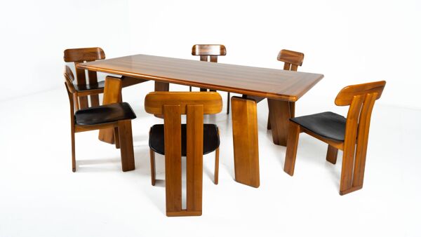 Ensemble de 6 chaises ''Sapporo'' par Mario Marenco pour Mobilgirgi, 1970