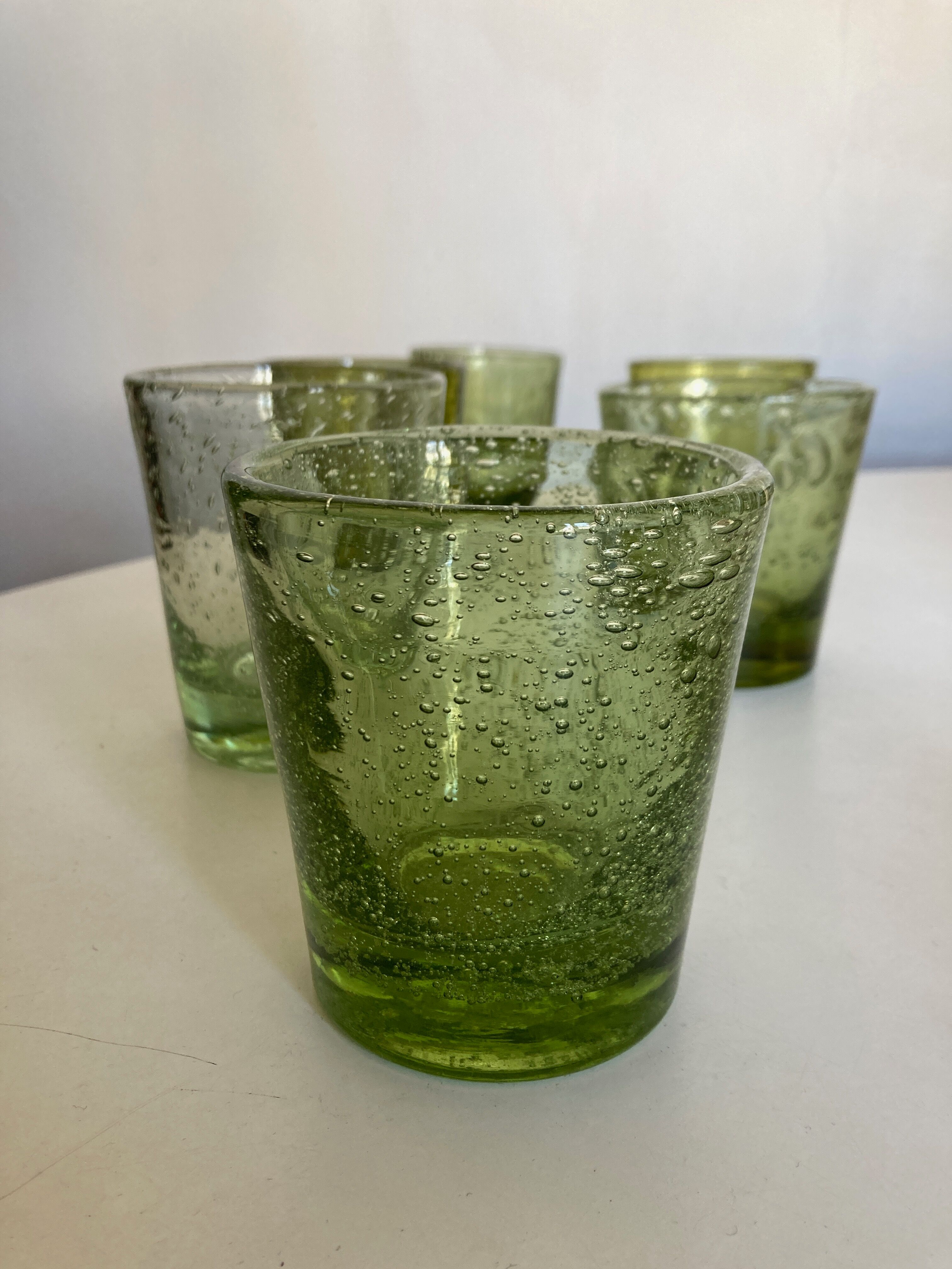Set of 6 glasses cups of Biot XXL 1960