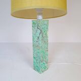 Mid-century green marble table lamp by Bergbom, Sweden, 1960s.