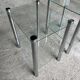 2 vintage 1980 rectangular sofa ends 2 translucent trays round tube