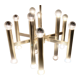 Vintage Sciolari candle chandelier made from chrome, 1970s