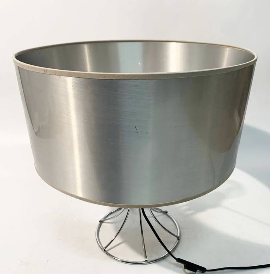 Chromed metal table lamp, 1970 design