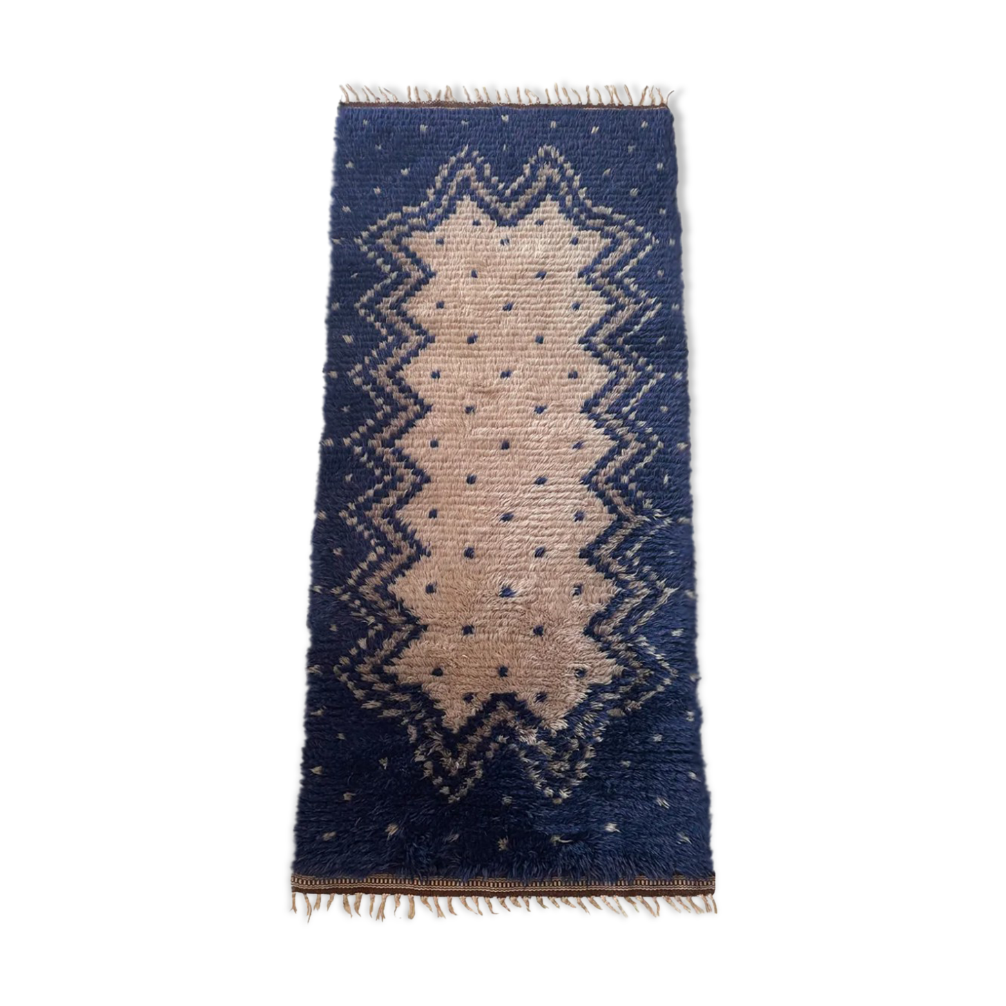 Scandinavian carpet in wool rya Sweden vintage