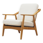 Fauteuil en chêne, design danois, années 1960, designer : H. Brockmann Petersen, production