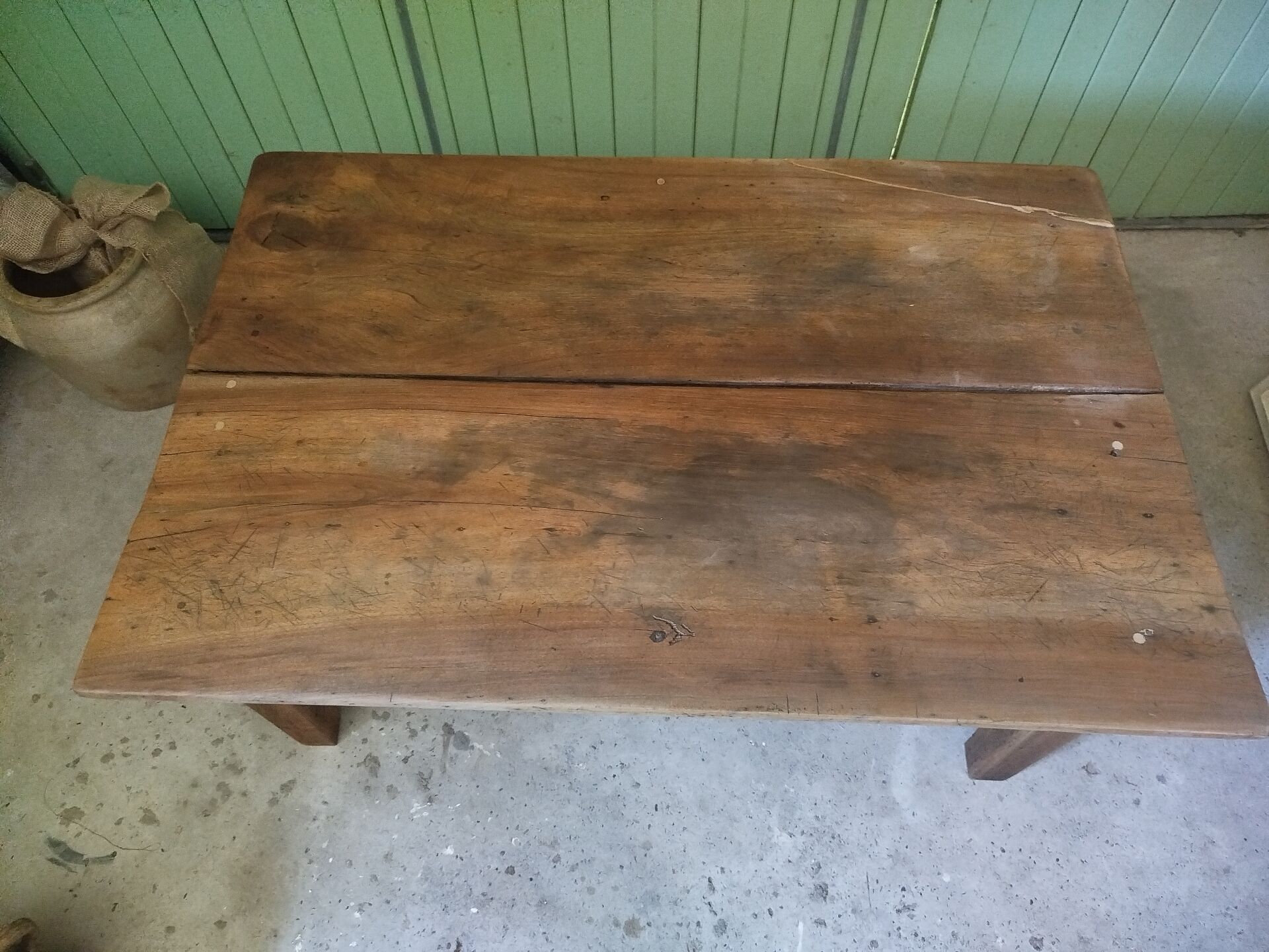 Old solid wood table