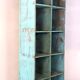 Bookcase 10 Burmese teak lockers with blue patina