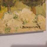 Painting L Bonnefont on canvas