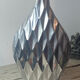 Brushed aluminium vase