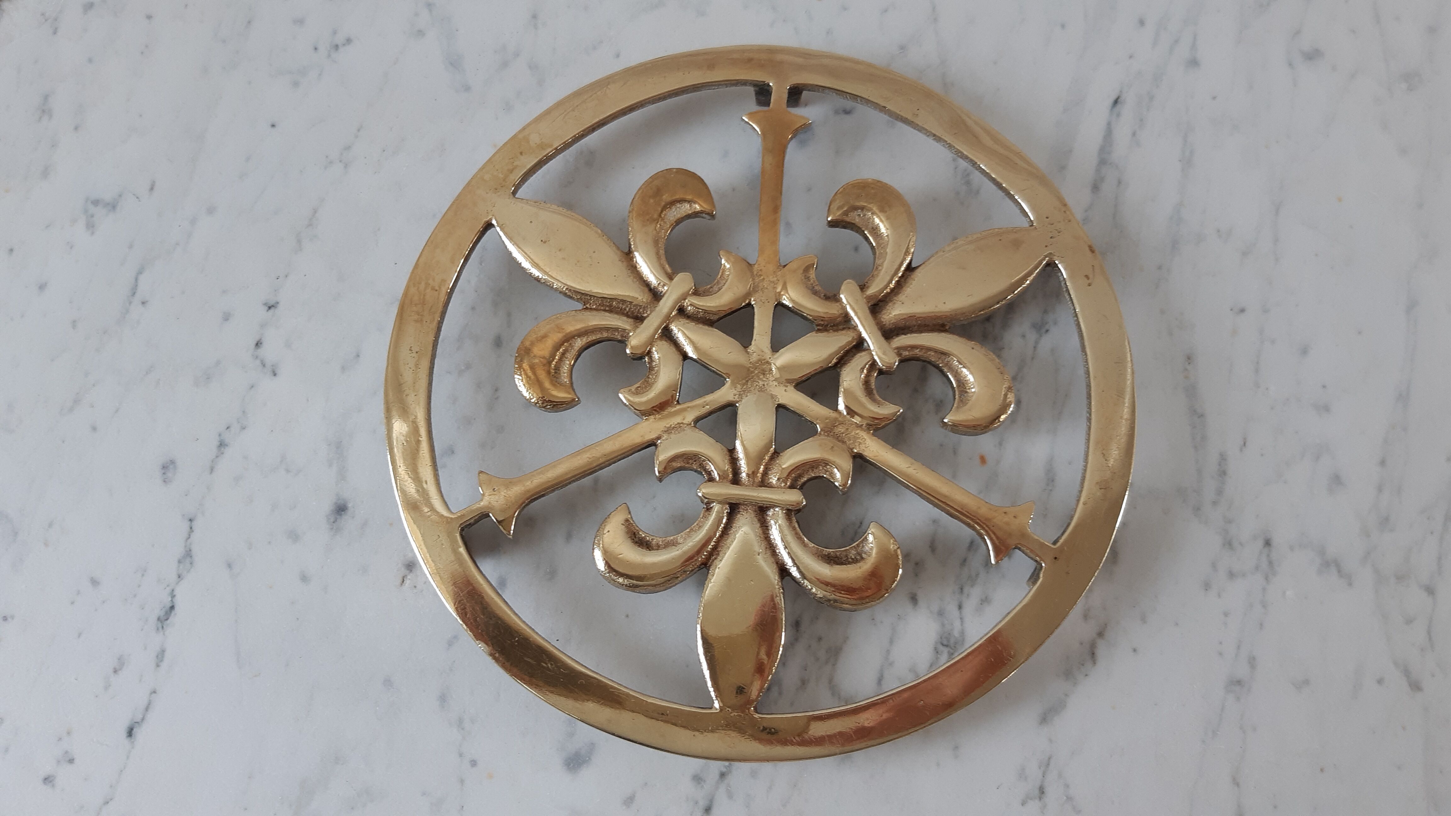 Solid brass table mat 50s
