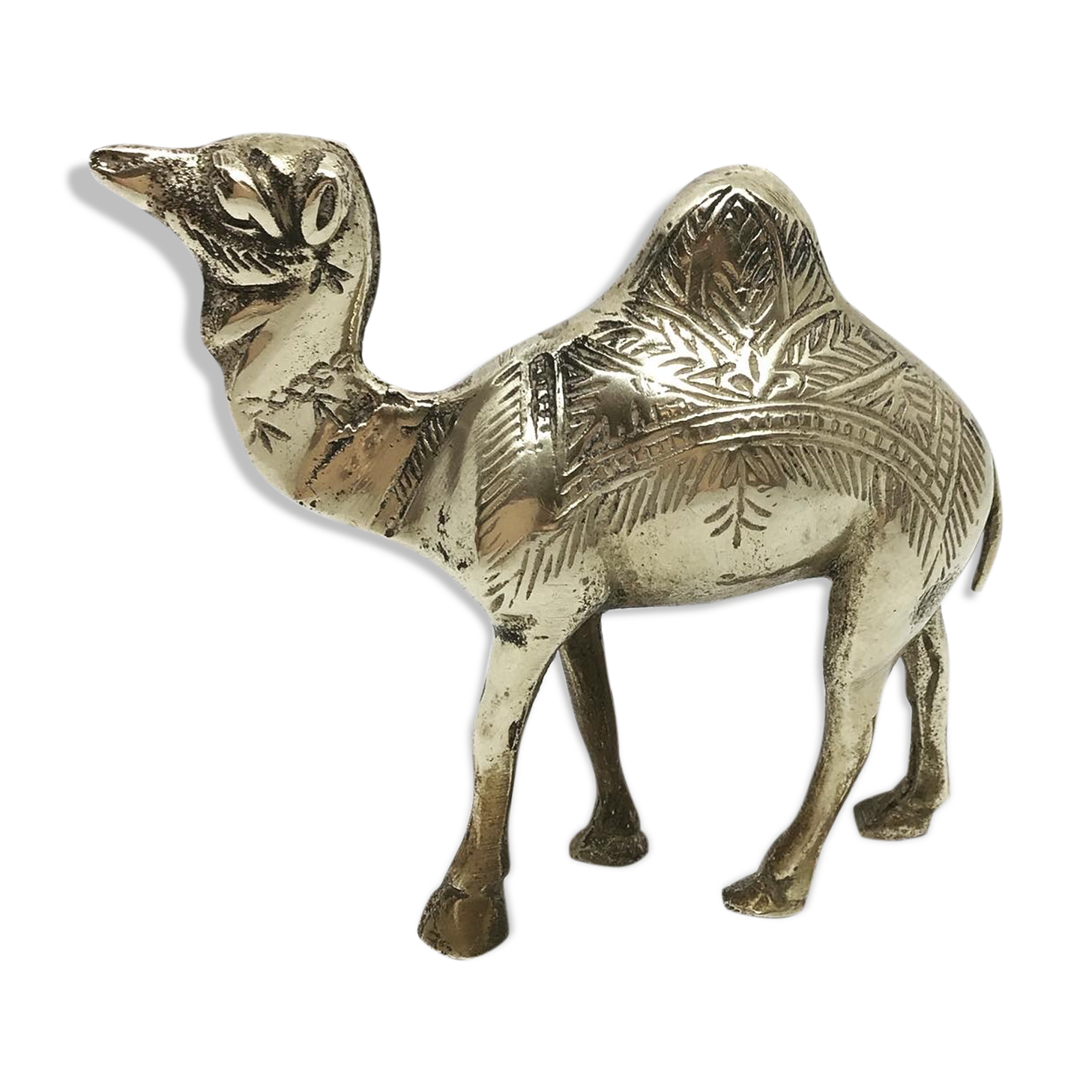 Golden brass camel