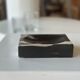 Symmetrical multicolored petrified wood soap dish