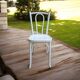 4 vintage white bistro chairs