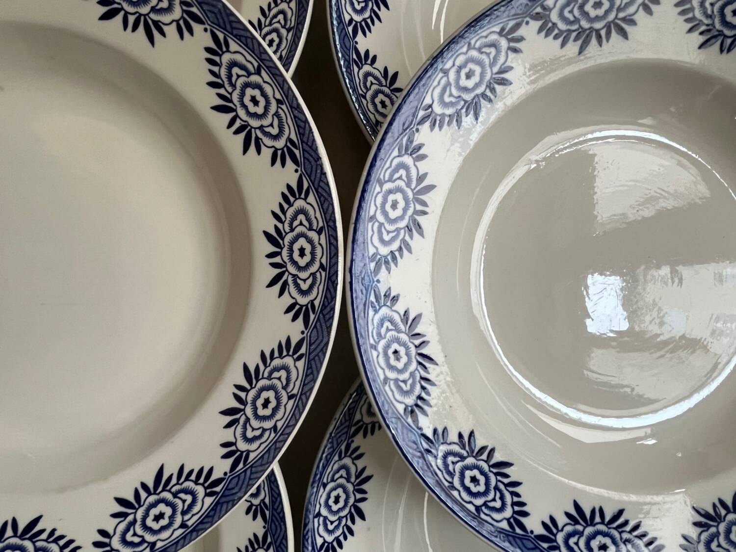 Set of 6 "Capri" plates Digoin Sarreguemines
