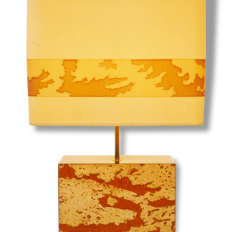 Chic & important mood lamp foot in Liège and melamine 1970 vintage seventies 70's cork lamp