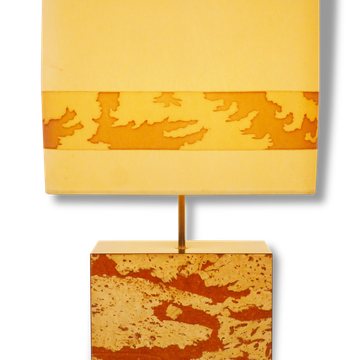 Chic & important mood lamp foot in Liège and melamine 1970 vintage seventies 70's cork lamp