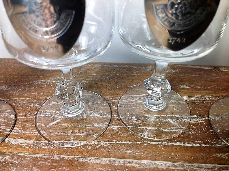 4 "Étain Sonnant" crest glasses