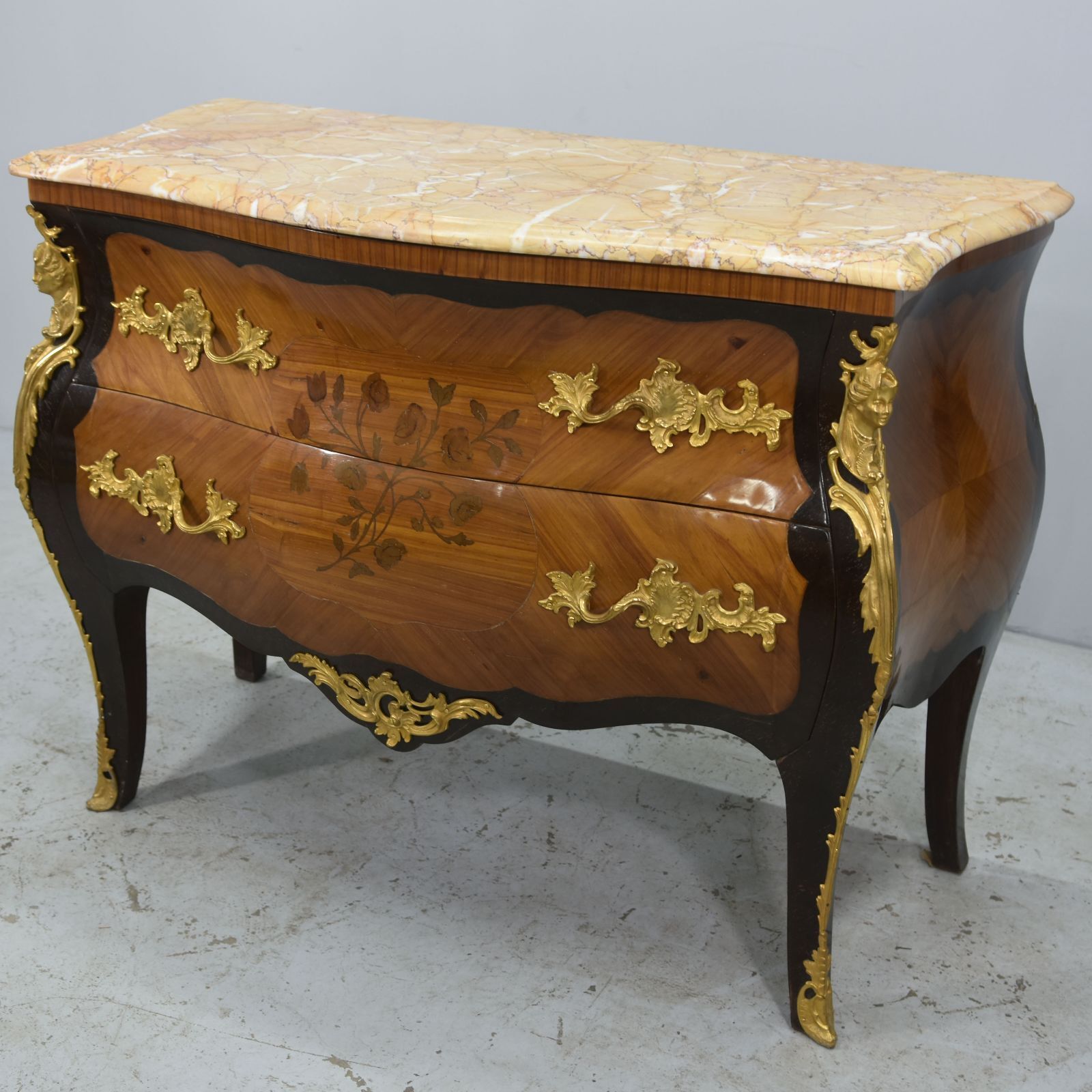 Louis XV floral marquetry dresser 1900