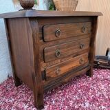 Brutalist elm chest of drawers
