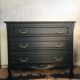 Black restyled vintage chest of drawers