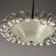 Venetian Chandelier in Iridescent White Murano Glass, Circa 1930