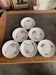 6 vintage floral ceramic dinner plates – retro country style