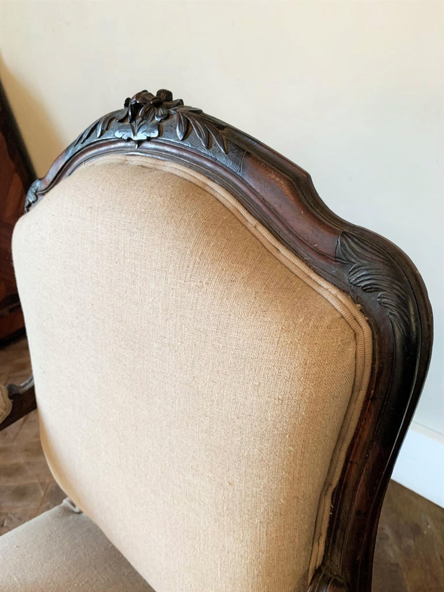 Fauteuil à la reine, style Louis XV, XIXème siècle