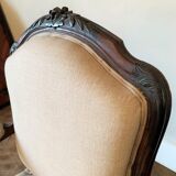 Fauteuil à la reine, style Louis XV, XIXème siècle