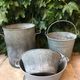 Ancienne bassine en zinc cache-pot 40 cm