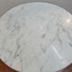 Bistro pedestal table in cast iron and marble