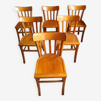 Set 6 chaises de bistrot 1950